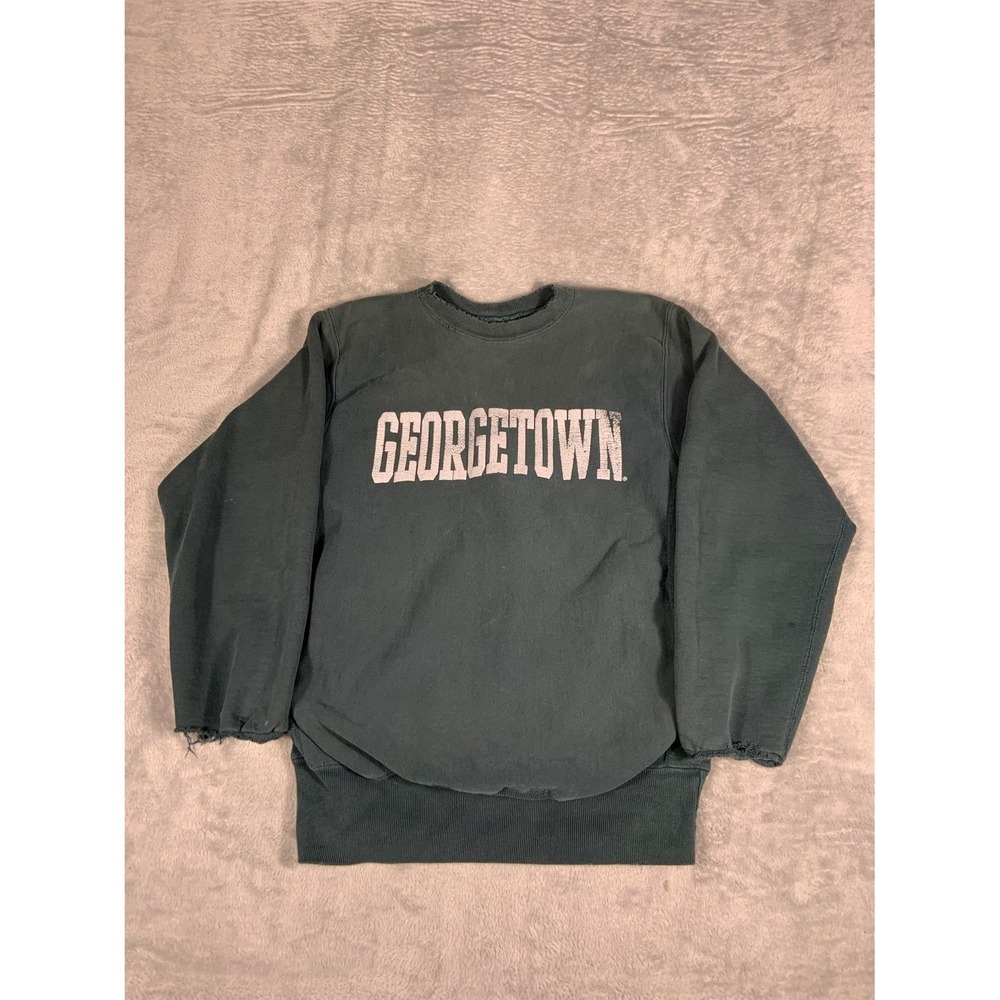 Vtg MVP Georgetown Sweatshirt 1980s-1990s Mens S Gray Crew Neck Long Sleeve